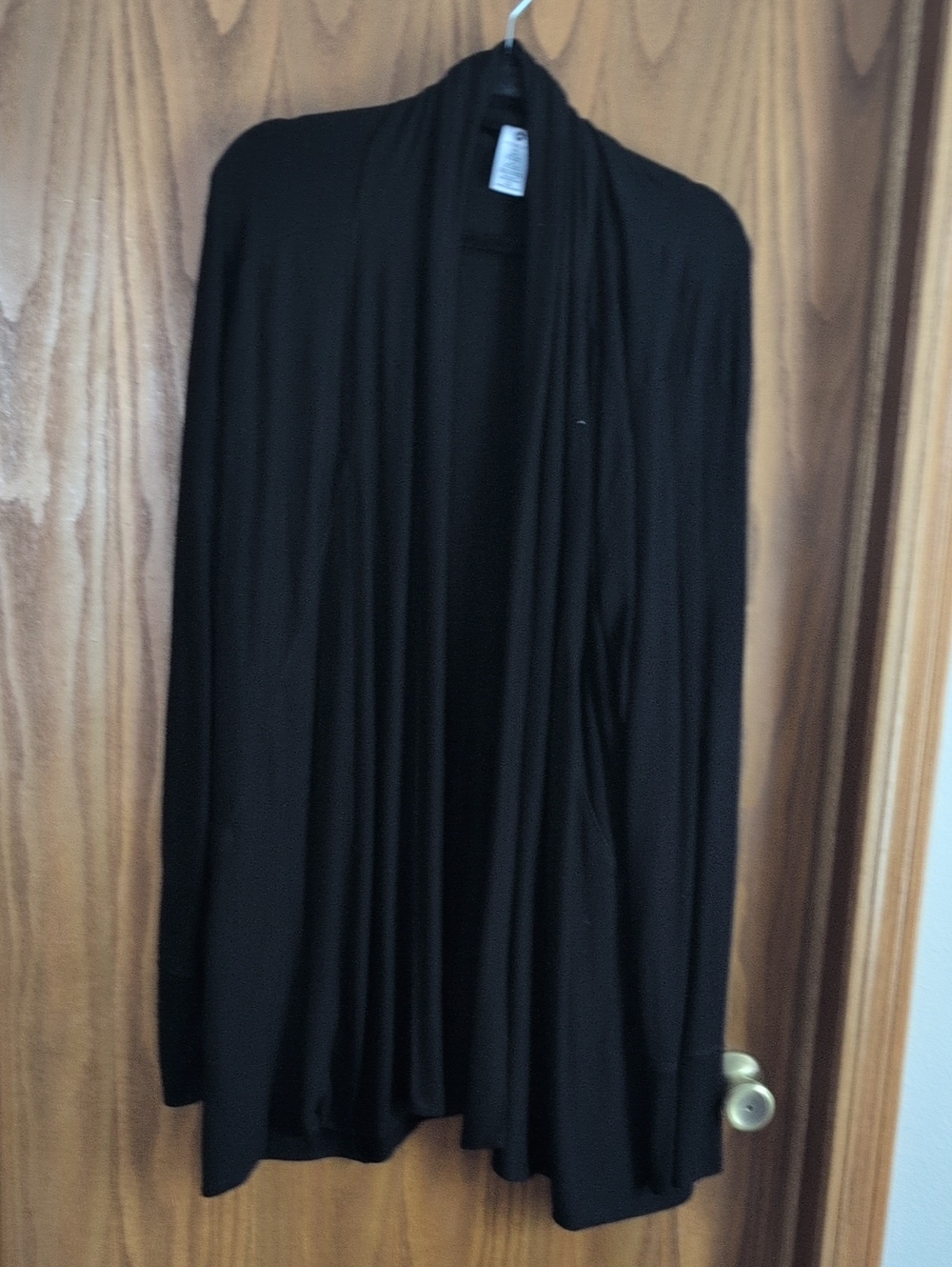 Active Life Black Open Drape Cardigan